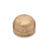 1/2" FPT Brass Cap, Lead-Free Matco-Norca