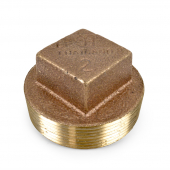2" MPT Square-Head Brass Plug, Lead-Free Matco-Norca