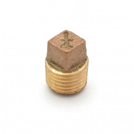 1/4" MPT Square-Head Brass Plug, Lead-Free Matco-Norca